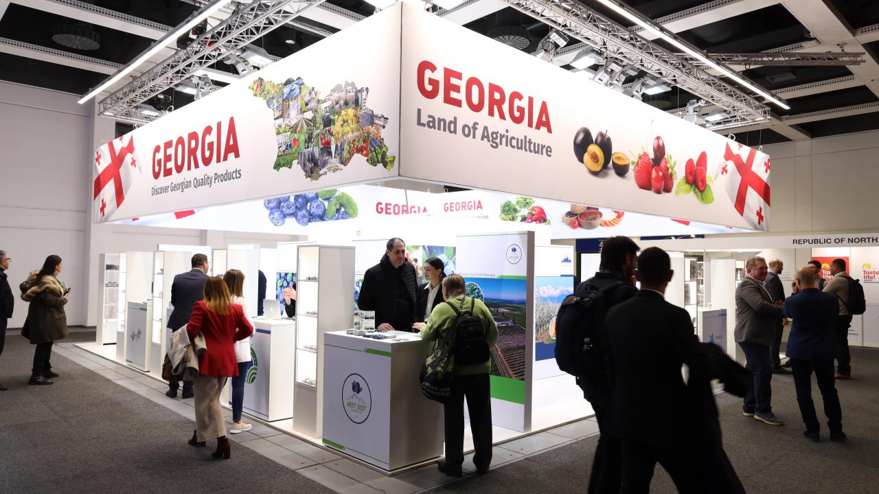 Georgian stand presented at the international exhibition "FRUIT LOGISTICA 2023"